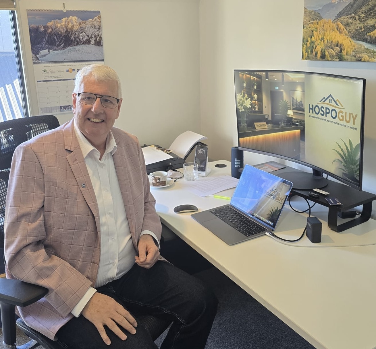 Bernard Burke from HospoGuy in his office
